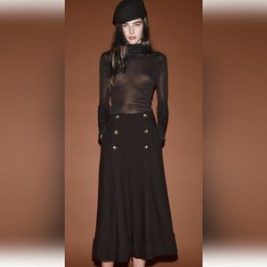 ZARA ZW COLLECTION BROWN/KHAKI 💯% WOOL BUTTONED SHORTS ✨️✨️✨️